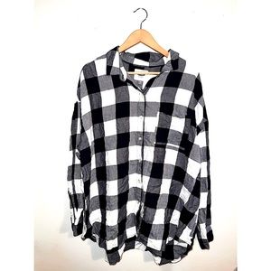 Old Navy Flannel, Black & White, Size: 2X